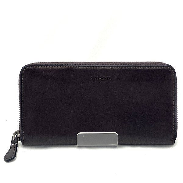 Coach Leather Zip Around Long Wallet 5014 in Good Condition