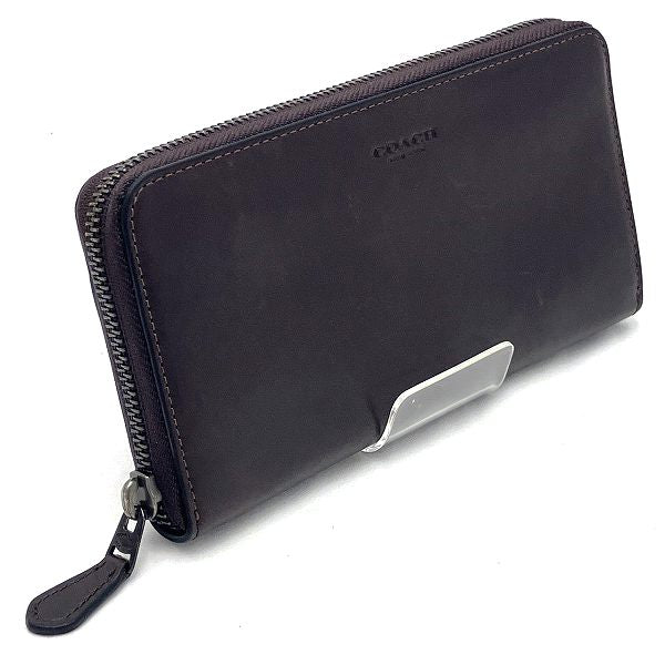 Coach Leather Zip Around Long Wallet 5014 in Good Condition