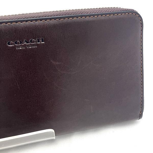 Coach Leather Zip Around Long Wallet 5014 in Good Condition