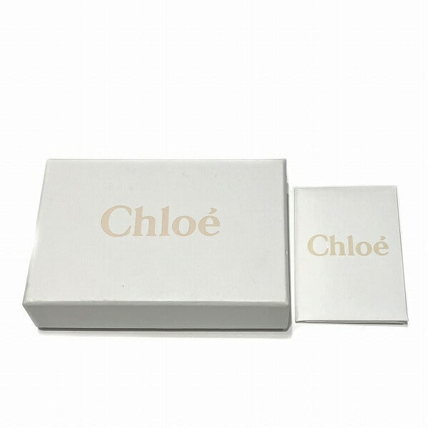 Chloe Pink Beige Leather Card Case in Good Condition