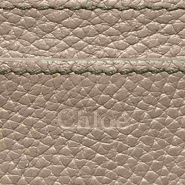 Chloe Pink Beige Leather Card Case in Good Condition