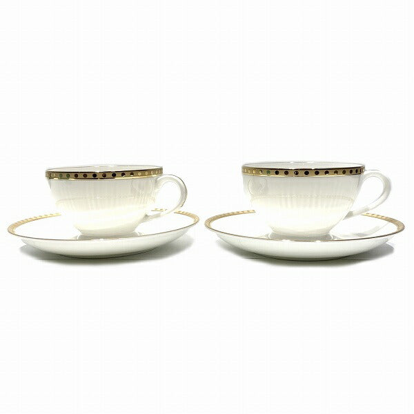 Tiffany Gold Band Tea Cup & Saucer Pair