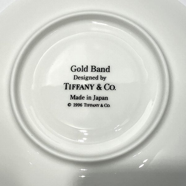 Tiffany Gold Band Tea Cup & Saucer Pair