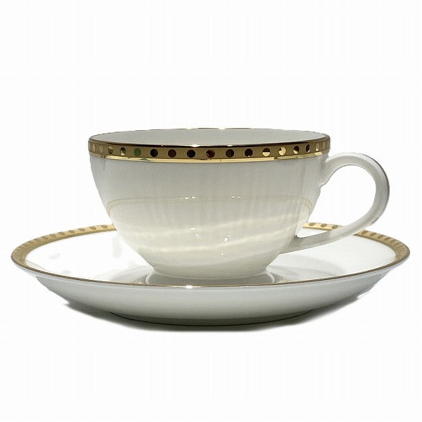 Tiffany Gold Band Tea Cup & Saucer Pair