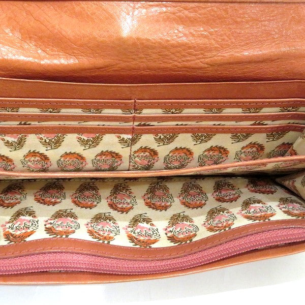 ANNA SUI Leather Brown Long Wallet in Good Condition