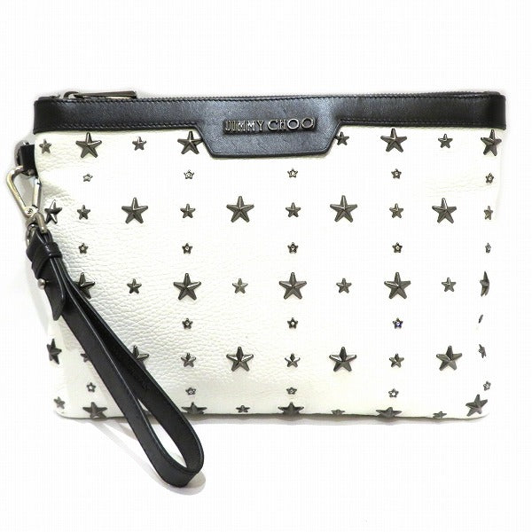 Jimmy Choo Star Studded Leather Clutch Bag