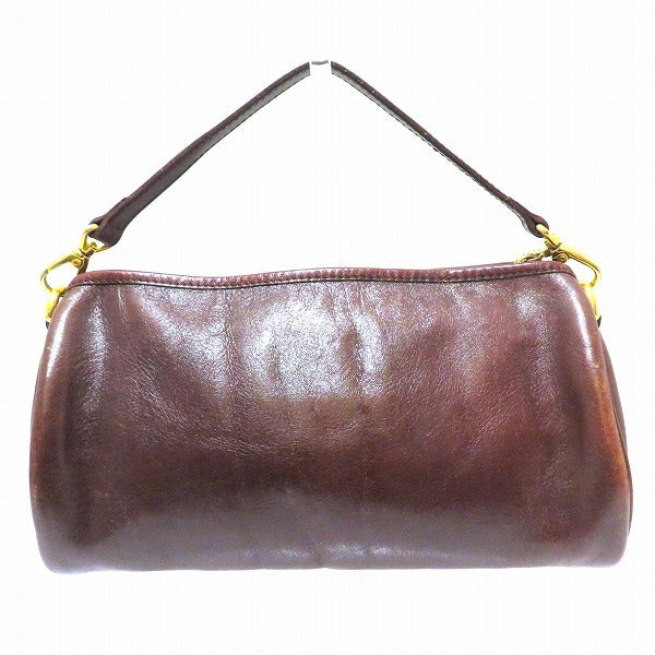 HIROFU H Logo 2WAY Leather Handbag in Fair Condition