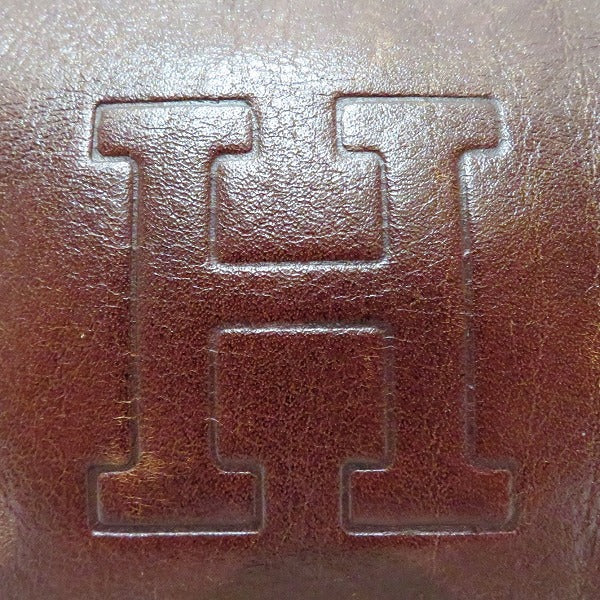 HIROFU H Logo 2WAY Leather Handbag in Fair Condition