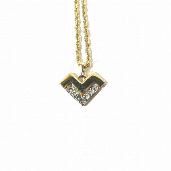 Mario Valentino Logo Necklace with Rhinestones