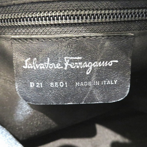 Salvatore Ferragamo Nylon Vara Shoulder Bag D218801 in Good Condition