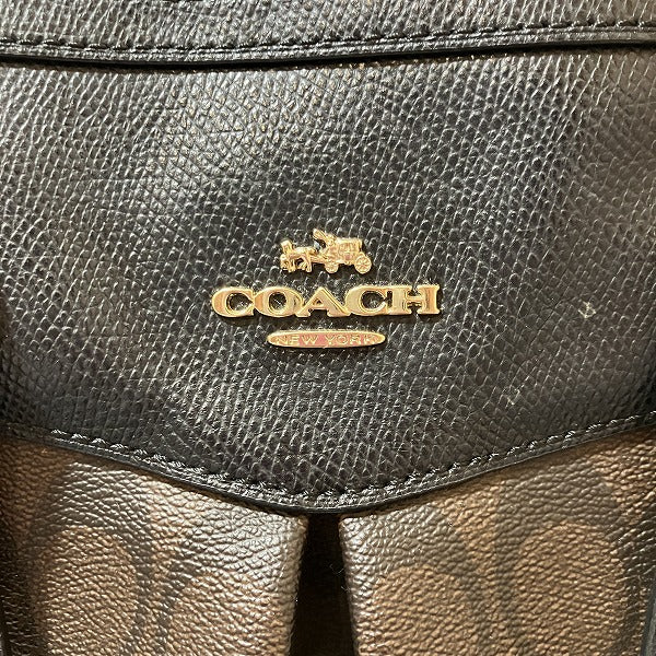 Coach Signature PVC Leather Tote Bag F34614 in Good Condition