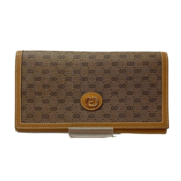 Gucci Old Micro GG Bifold Wallet PVC Leather in Fair Condition