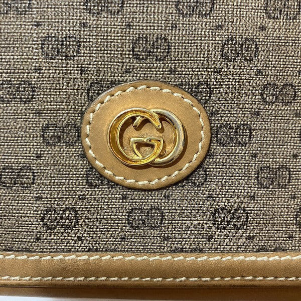 Gucci Old Micro GG Bifold Wallet PVC Leather in Fair Condition