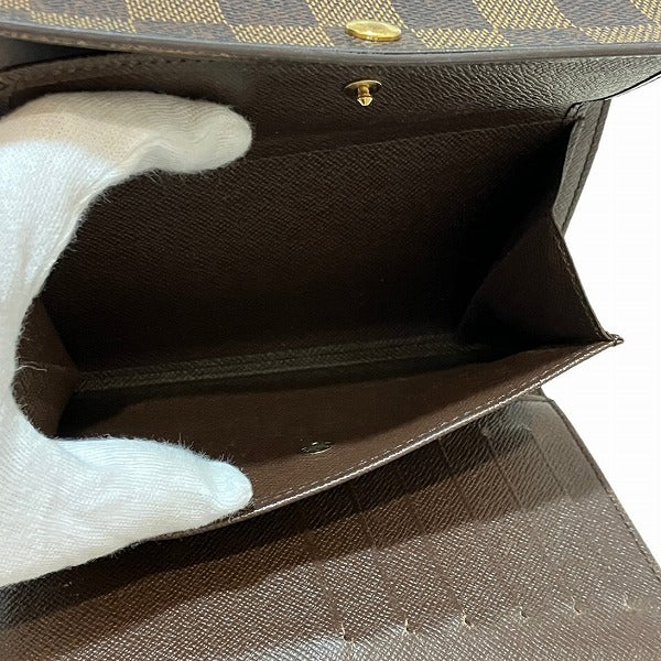 Louis Vuitton Damier Trifold Wallet N61202 in Good Condition