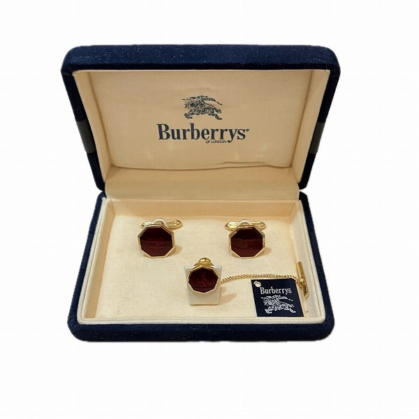 Burberry Tie Pin Cufflinks Set in Great Condition