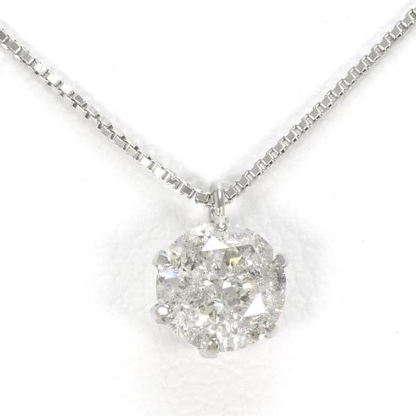 PT900 PT850 Platinum Diamond Necklace in Excellent Condition