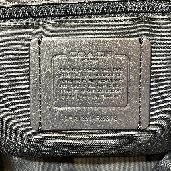 Coach Denim Leather Signature Backpack F25892 in Good Condition