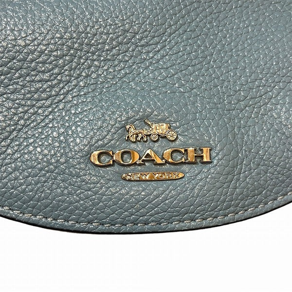 Coach Denim Leather Signature Backpack F25892 in Good Condition