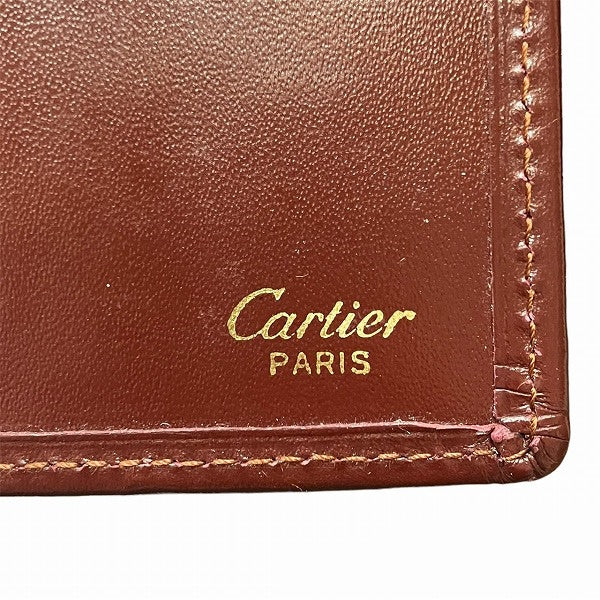 Cartier Leather Long Wallet in Good Condition