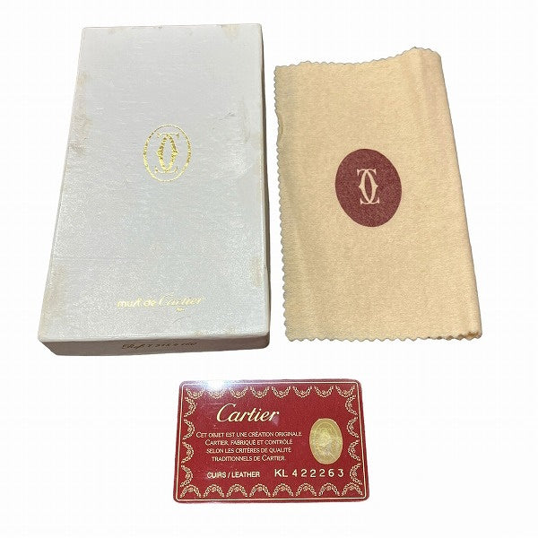 Cartier Leather Long Wallet in Good Condition