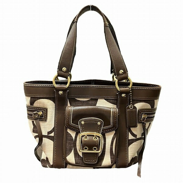 Coach Legacy Cotton Signature Tote Bag 7551