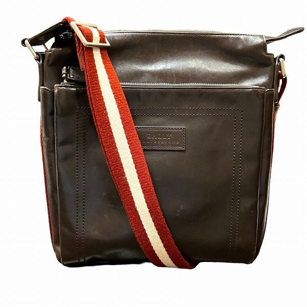 Bally Leather Shoulder Messenger Bag Unisex in Good Condition