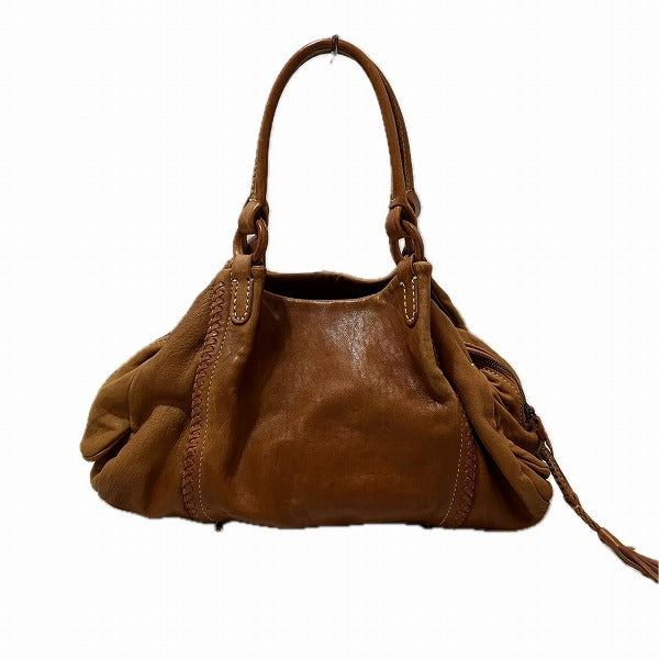 Genten Lambskin Tote Handbag for Women in Fair Condition