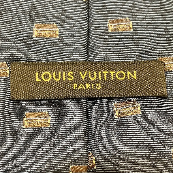 Louis Vuitton Silk Logo Trunk Embroidery Tie M73660