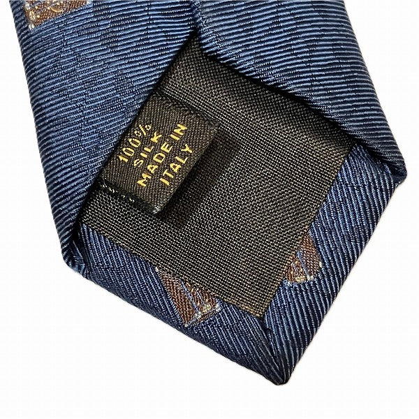 Louis Vuitton Silk Logo Trunk Embroidery Tie M73660