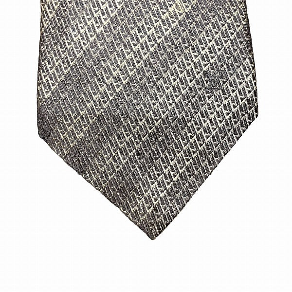 Louis Vuitton Silk Stripe Navy Gray Tie