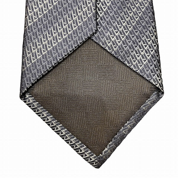 Louis Vuitton Silk Stripe Navy Gray Tie