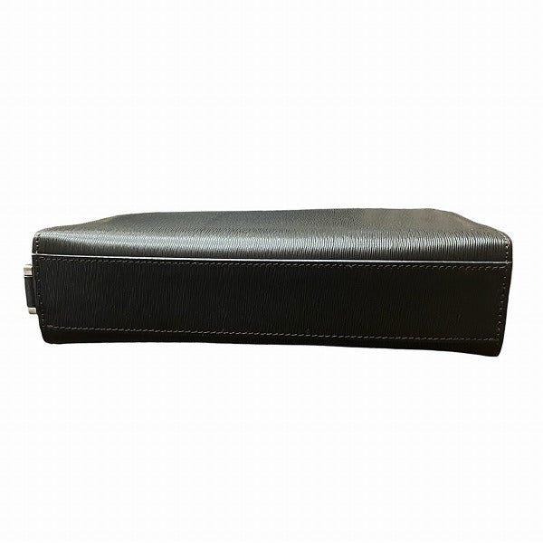 Daks Black Leather Clutch Bag