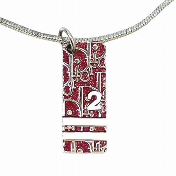 Dior Trotter Logo Plate Necklace