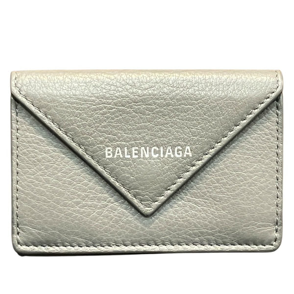 Balenciaga Papier Leather Trifold Wallet