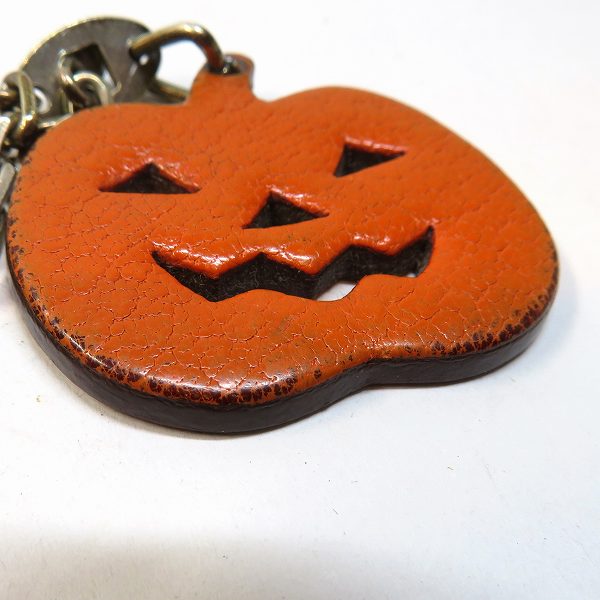 Hermes Leather Pumpkin Keychain in Good Condition