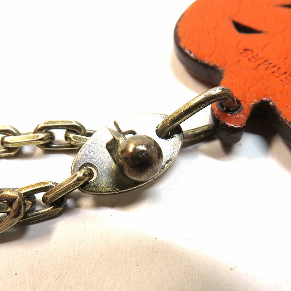 Hermes Leather Pumpkin Keychain in Good Condition