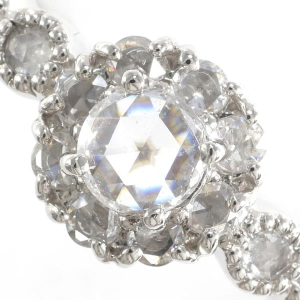 Platinum PT900 Diamond Ring 0.23 SI1 Plus Additional Diamond 0.10 Size 12 - Total Weight 3.5g
