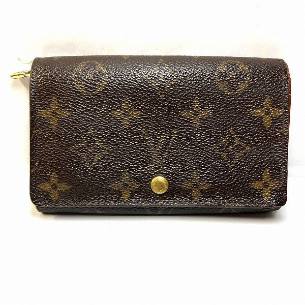 Louis Vuitton Monogram Portomone Bietresor Wallet M61730 in Fair Condition