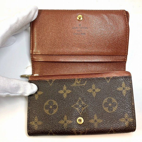 Louis Vuitton Monogram Portomone Bietresor Wallet M61730 in Fair Condition