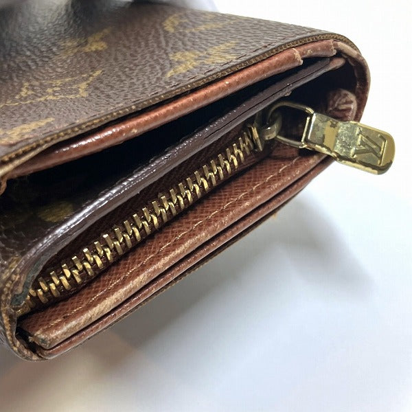 Louis Vuitton Monogram Portomone Bietresor Wallet M61730 in Fair Condition