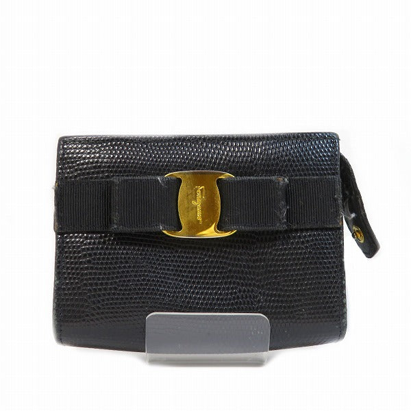 Salvatore Ferragamo Vara Ribbon Leather Pouch