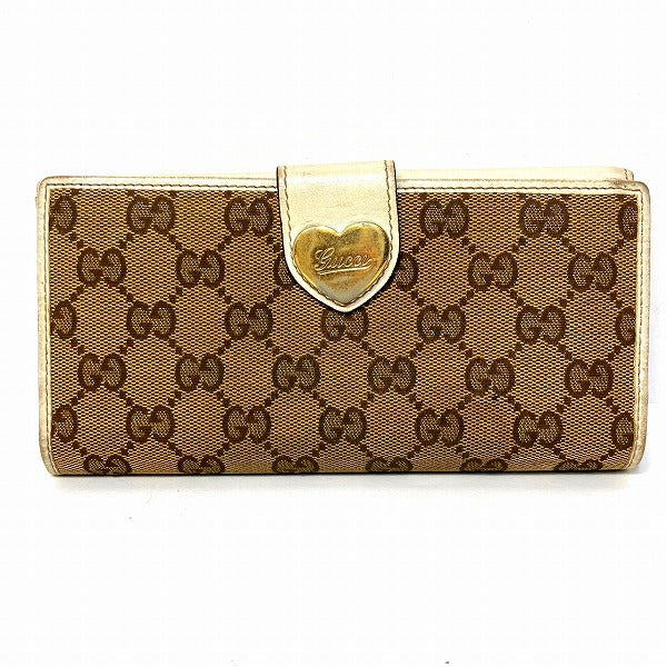 Gucci Canvas Leather Lovely Heart Wallet