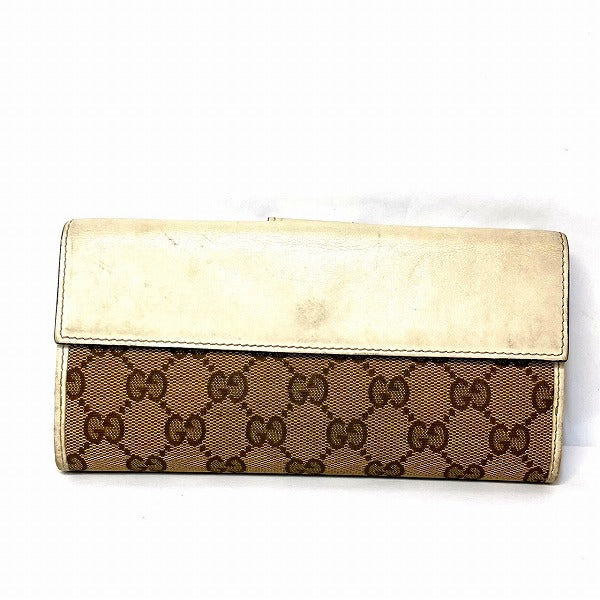 Gucci Canvas Leather Lovely Heart Long Wallet 203550 in Good Condition