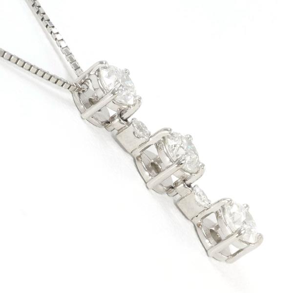 PT900 Platinum PT850 Necklace with 1.00ct Diamond in Excellent Condition