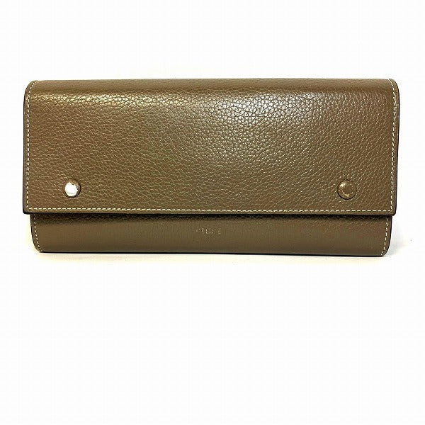 Celine Large Flap Multifunction Leather Wallet 101673AFE in Good Condition