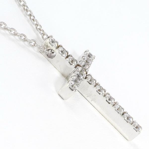 4℃ Silver Necklace with Zirconia in Pristine Condition