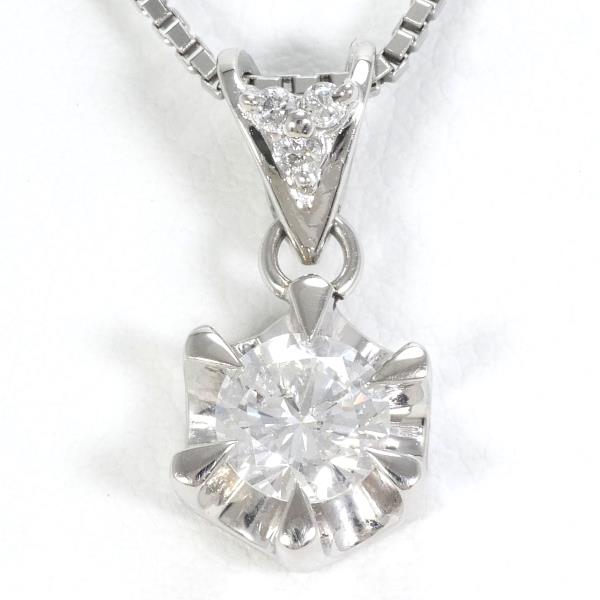 Platinum PT900 PT850 Diamond Necklace 0.59ct