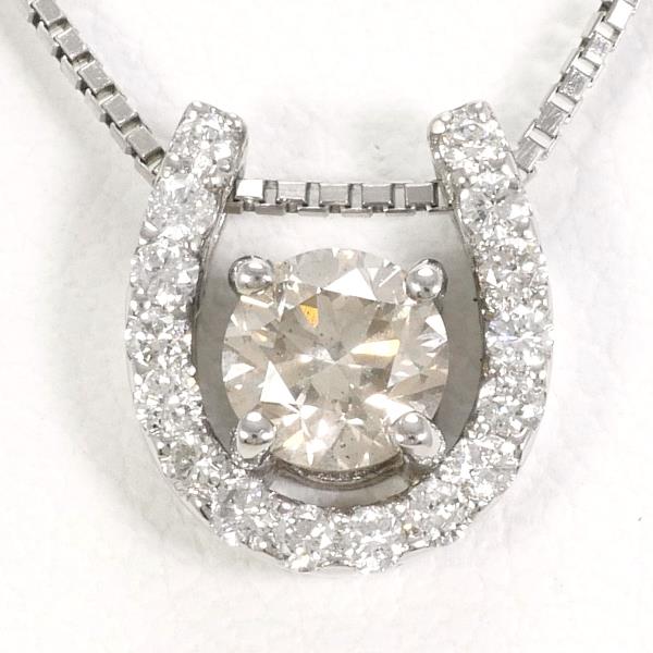 PT950 PT850 Platinum Yellow Diamond Necklace in Excellent Condition