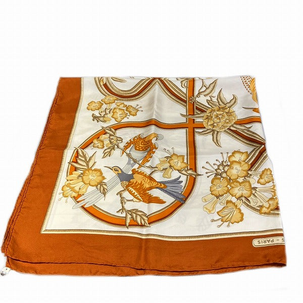 Hermes Silk 100% Scarf CARAIBES 90cm in Good Condition