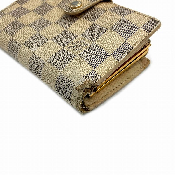 Louis Vuitton Damier Azur Viennois Wallet N61676 in Fair Condition